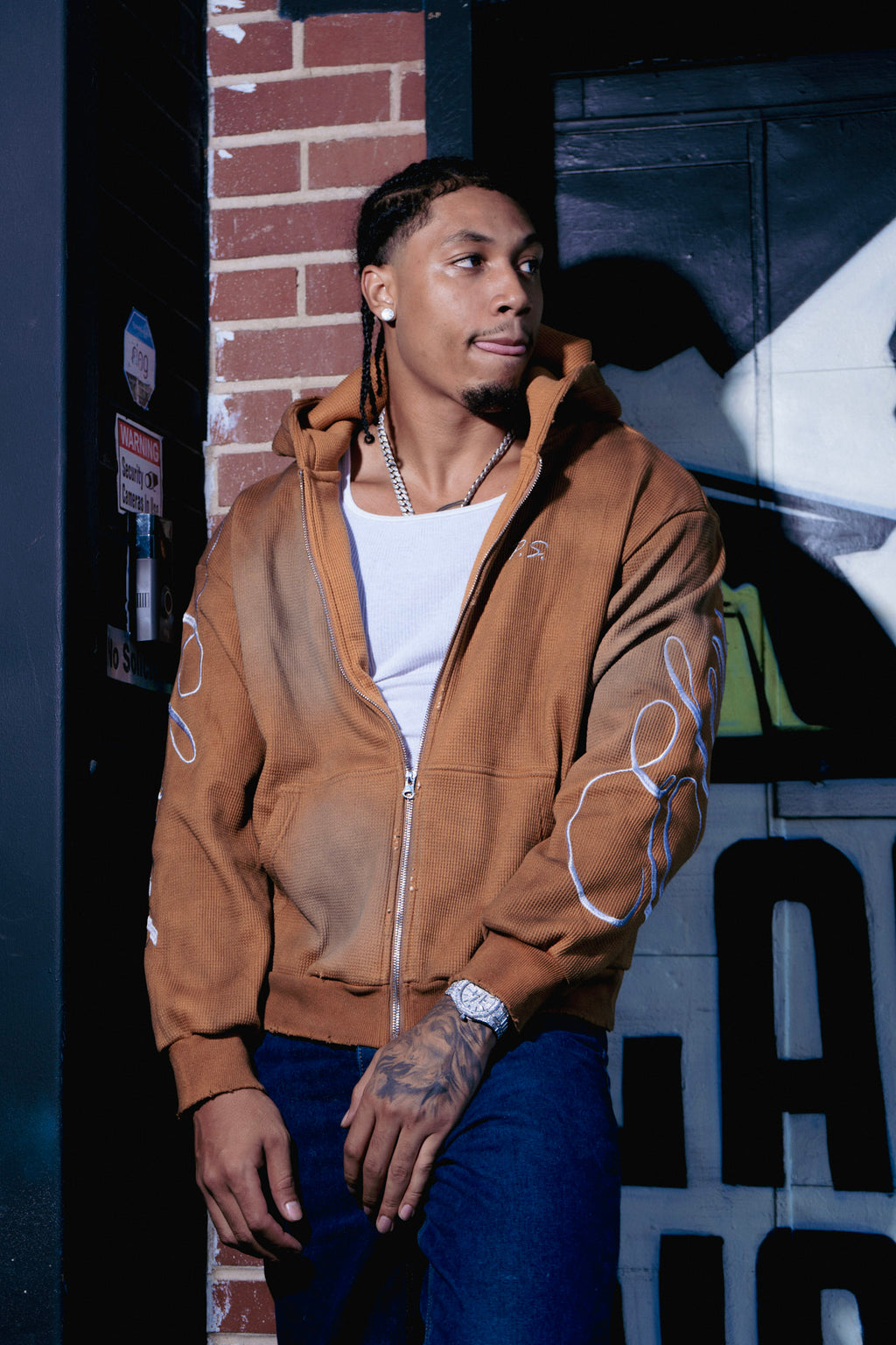Maple Waffle Knit Hoodie