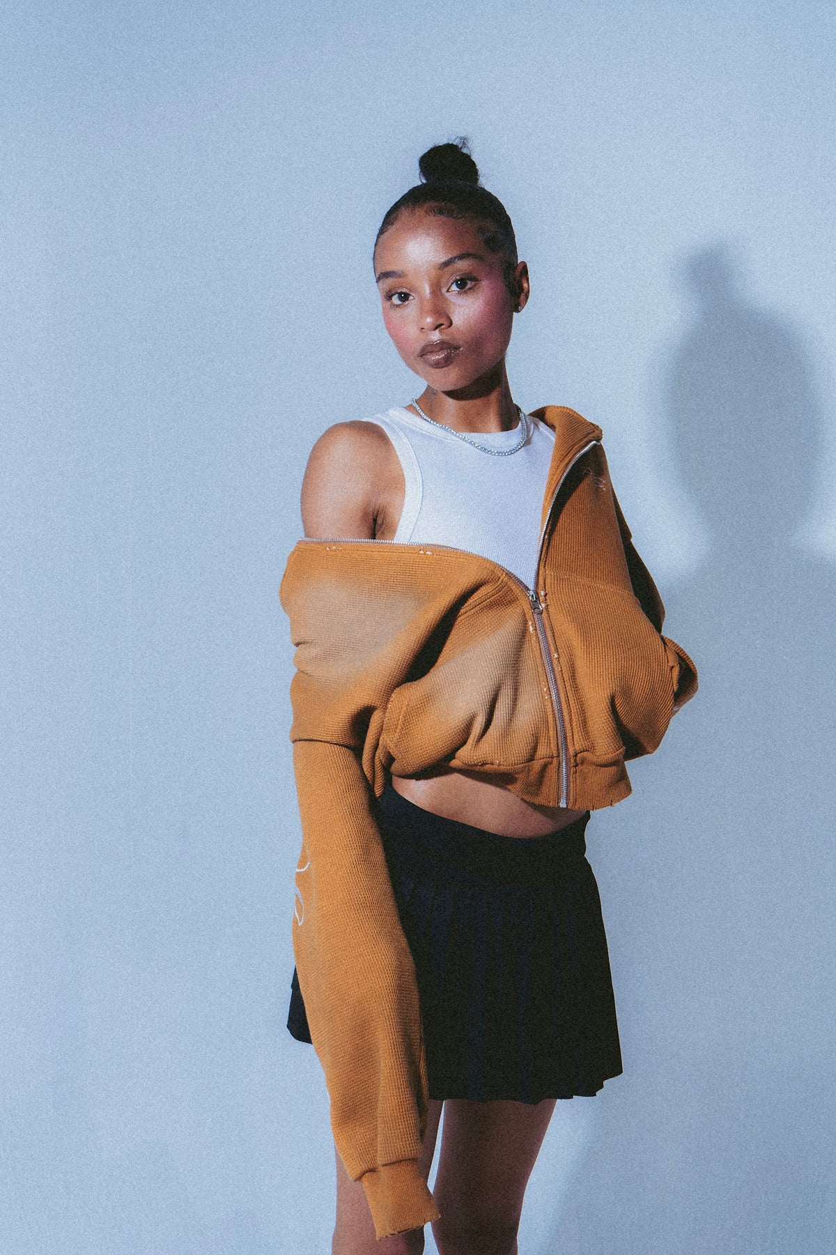 Maple Waffle Knit Hoodie