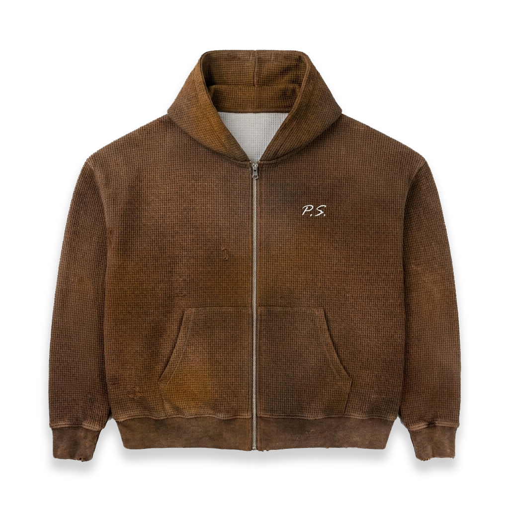 Maple Waffle Knit Hoodie